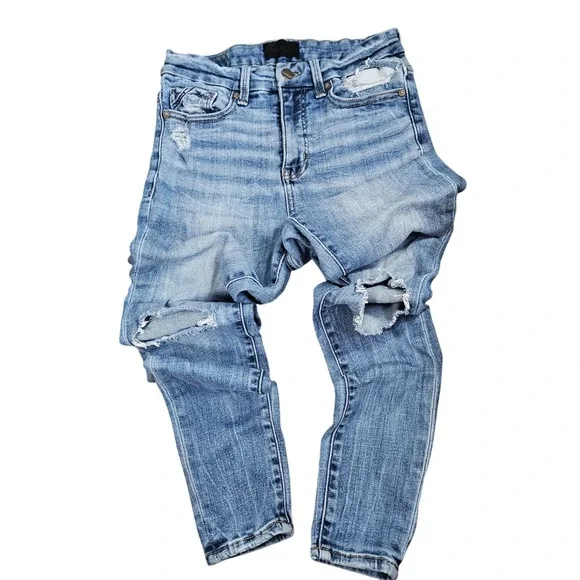 Buckle Black No. 75 Skinny Jeans Size 25 High Rise Distressed Acid Wash STRETCH - Picture 2 of 11